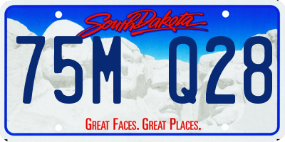 SD license plate 75MQ28