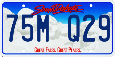 SD license plate 75MQ29