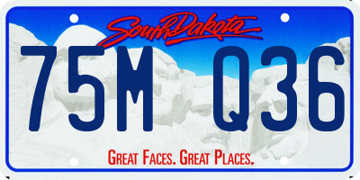 SD license plate 75MQ36