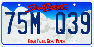 SD license plate 75MQ39