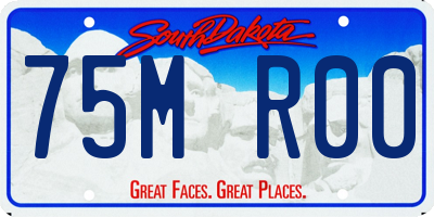 SD license plate 75MR00