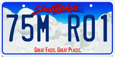 SD license plate 75MR01