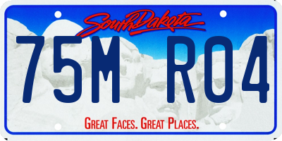 SD license plate 75MR04