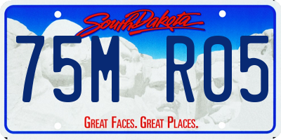 SD license plate 75MR05