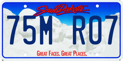 SD license plate 75MR07