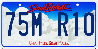SD license plate 75MR10