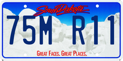 SD license plate 75MR11