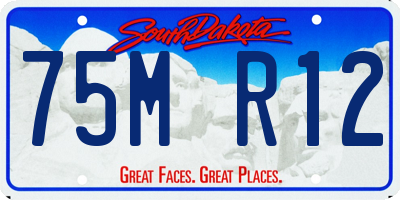 SD license plate 75MR12