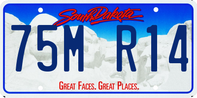 SD license plate 75MR14