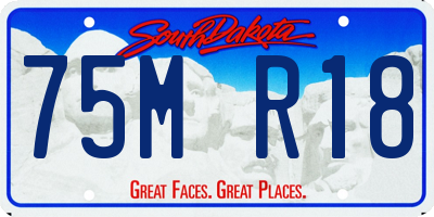 SD license plate 75MR18