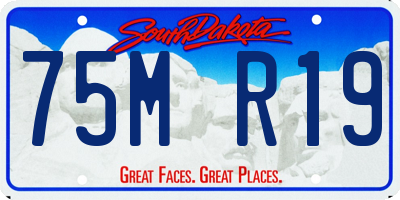 SD license plate 75MR19