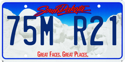 SD license plate 75MR21