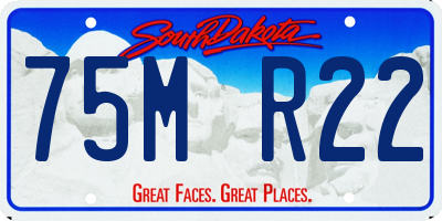 SD license plate 75MR22