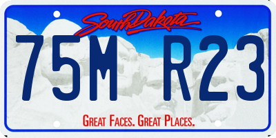 SD license plate 75MR23