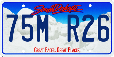 SD license plate 75MR26