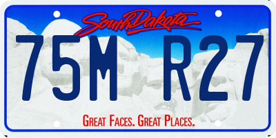 SD license plate 75MR27