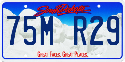SD license plate 75MR29