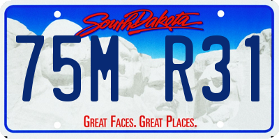 SD license plate 75MR31