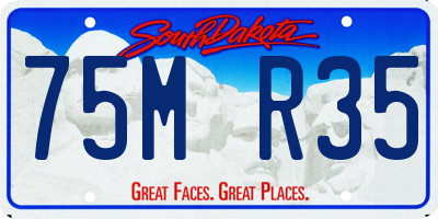 SD license plate 75MR35