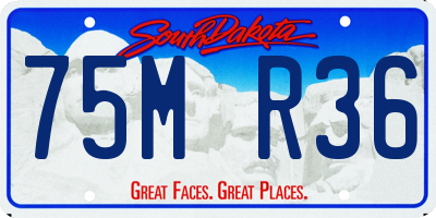 SD license plate 75MR36