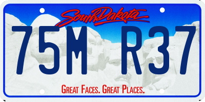 SD license plate 75MR37