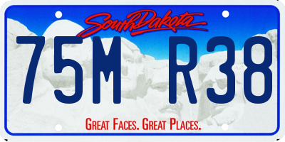SD license plate 75MR38