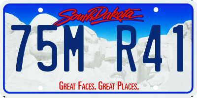 SD license plate 75MR41