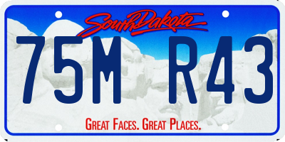 SD license plate 75MR43