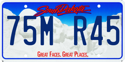 SD license plate 75MR45