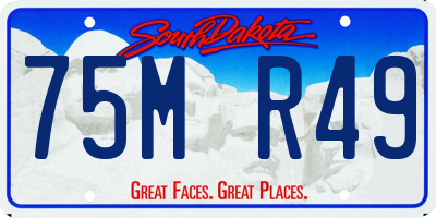 SD license plate 75MR49