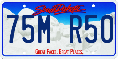 SD license plate 75MR50