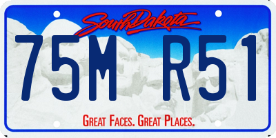SD license plate 75MR51