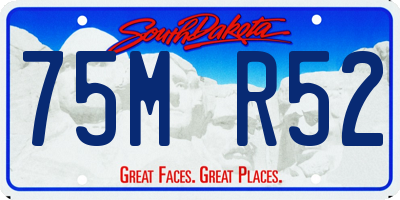 SD license plate 75MR52