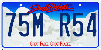SD license plate 75MR54