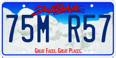 SD license plate 75MR57