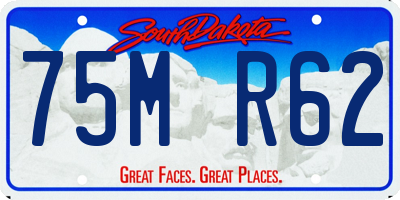 SD license plate 75MR62