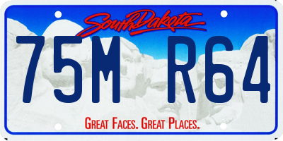 SD license plate 75MR64