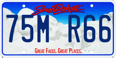 SD license plate 75MR66