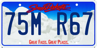 SD license plate 75MR67