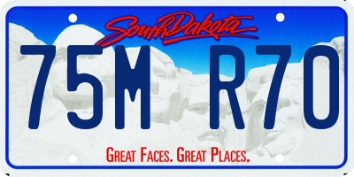 SD license plate 75MR70