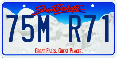 SD license plate 75MR71