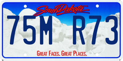 SD license plate 75MR73