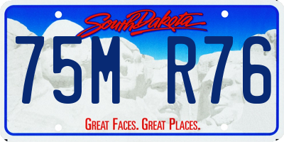 SD license plate 75MR76