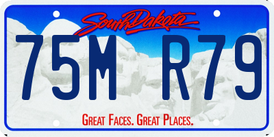 SD license plate 75MR79