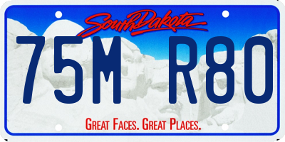 SD license plate 75MR80