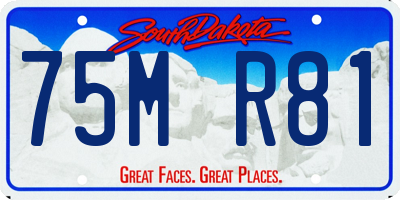 SD license plate 75MR81