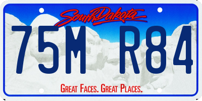 SD license plate 75MR84