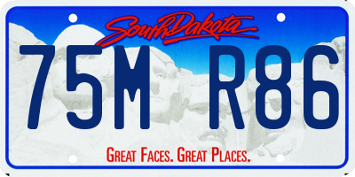 SD license plate 75MR86