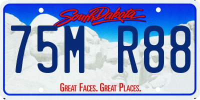 SD license plate 75MR88