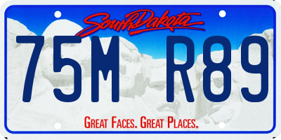 SD license plate 75MR89